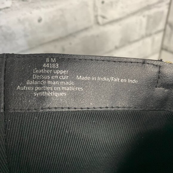 Vintage Black Leather Exposed Gold Zipper Block Heel Knee High Tall Boots - Picture 10 of 10